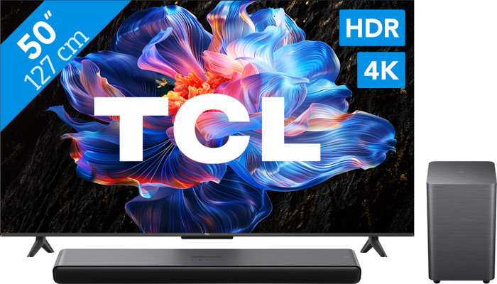 TCL 50 Zoll LED P61K 4K (2025) + TCL S55H 2.1 Soundbar Main Image