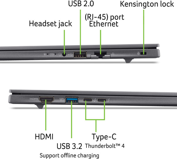 Acer TravelMate X4 14 AI TMX414-51-TCO-55R3 QWERTY detail