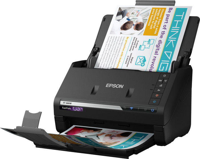 Epson FastFoto FF-680W Scanner produkt in gebrauch
