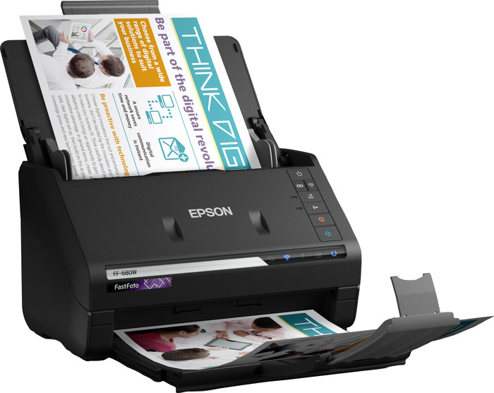 Epson FastFoto FF-680W Scanner produkt in gebrauch