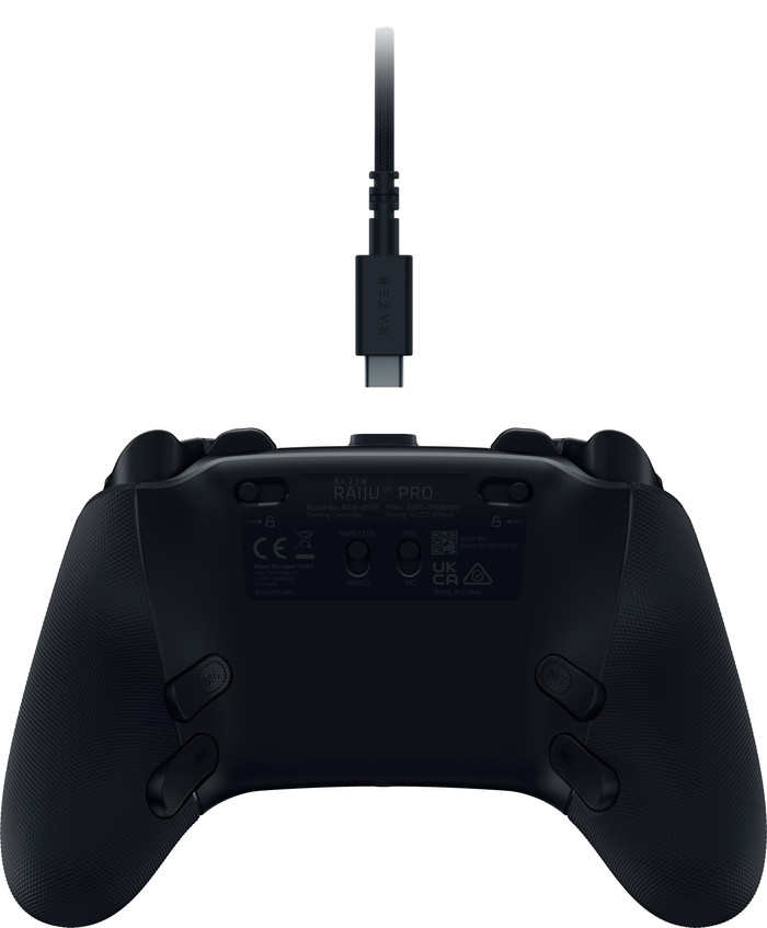 Razer Raiju V3 Pro Schwarz rückseite