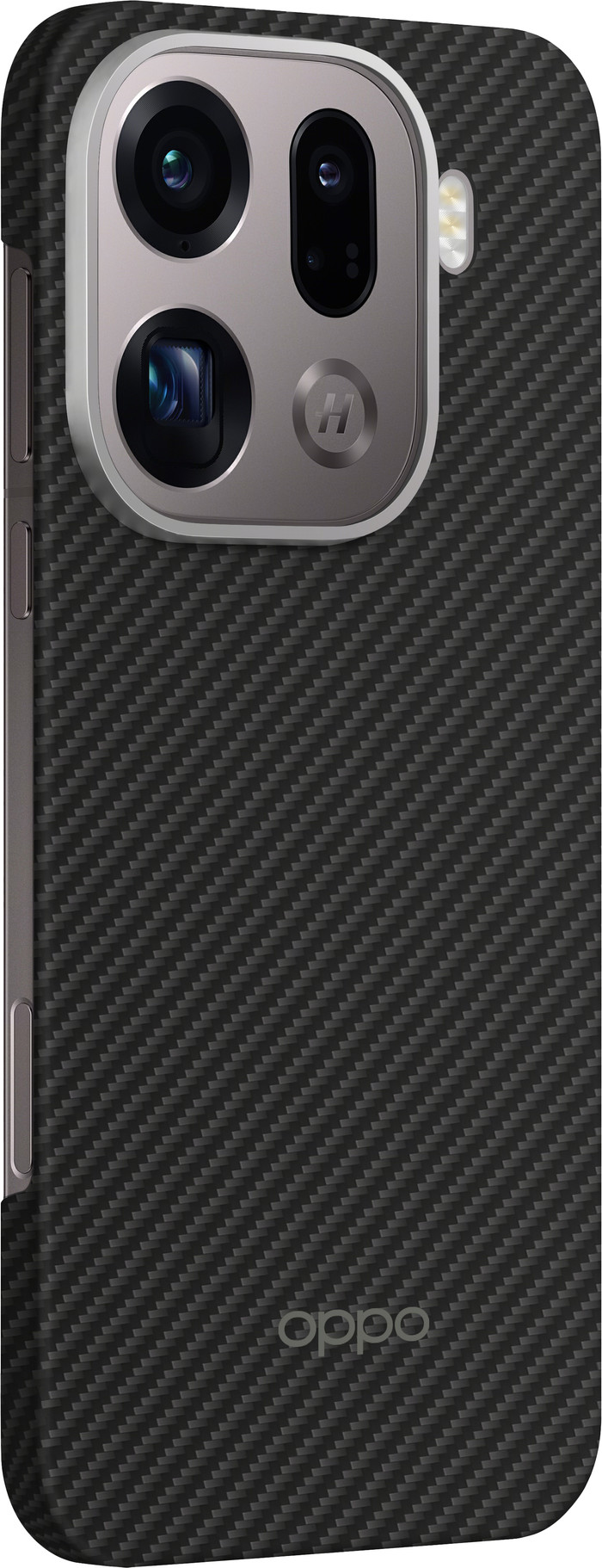 OPPO Find X9 Pro 512GB White 5G + OPPO Find X9 Pro Back Cover with Magnet Black right side