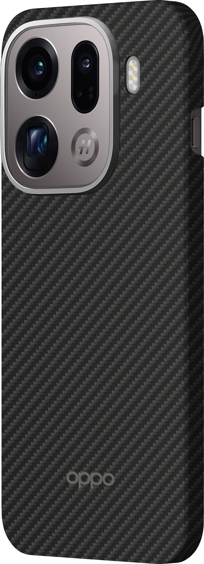 OPPO Find X9 Pro 512GB White 5G + OPPO Find X9 Pro Back Cover with Magnet Black left side