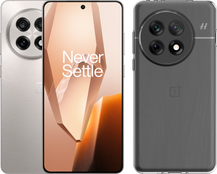 OnePlus 13R 256GB Weiß 5G + Just in Case Soft Design Backcover Transparant Main Image