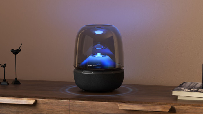 Harman Kardon Aura Studio 5 Black product in use