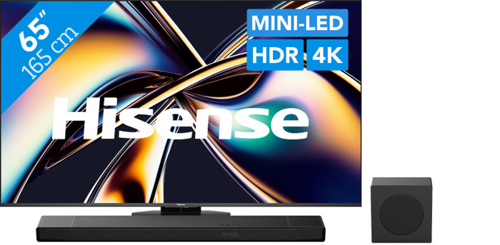 Hisense 65 Zoll ULED Mini-Led U8Q (2025) + Hisense AX3120Q Main Image