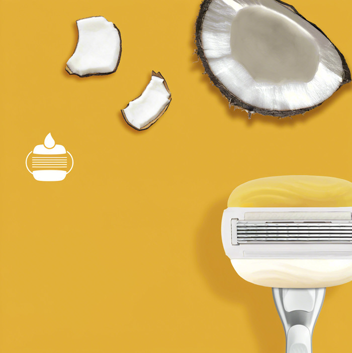 Gillette Venus Pro ComfortGlide + 6 Ersatzklingen visueller lieferant