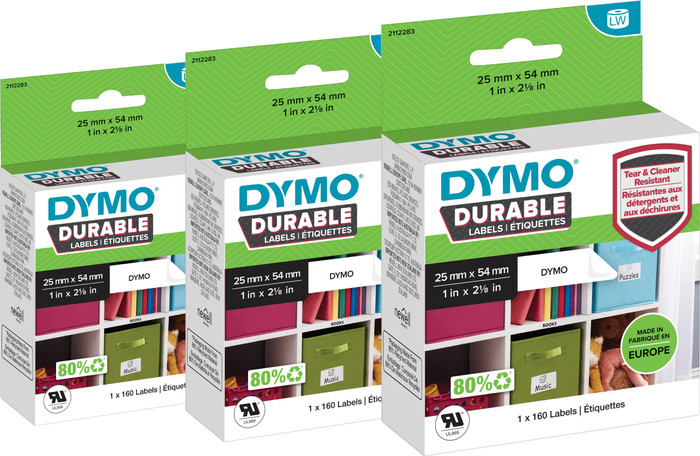 DYMO Durable LabelWriter Label 25x54mm 160 Units 3-pack Main Image