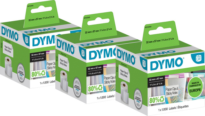 DYMO Removable Label 32x57mm 1000 Units 3-pack Main Image