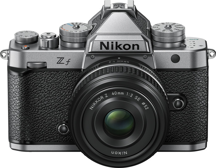 Nikon Z f Silver + NIKKOR Z 40mm f/2.0 front