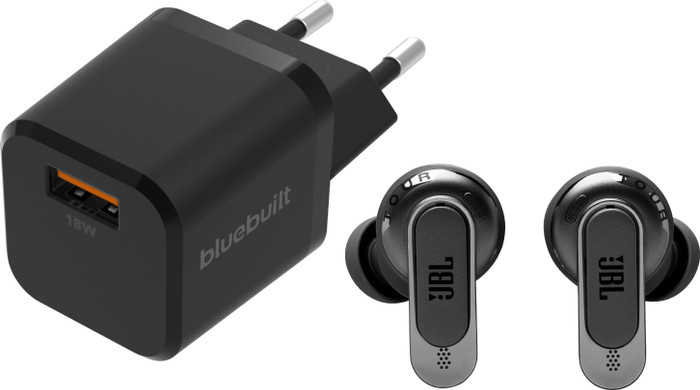 JBL Tour Pro 3 Schwarz + BlueBuilt Quick-Charge-Ladegerät Main Image