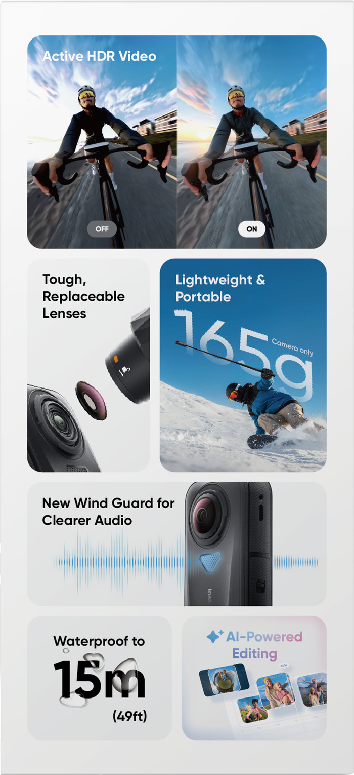 Insta360 X4 Air Standardset Schwarz verpackung