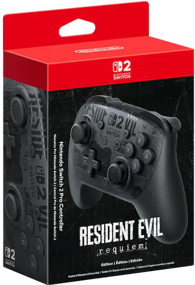 Nintendo Switch 2 Pro Controller Resident Evil Requiem Edition verpackung
