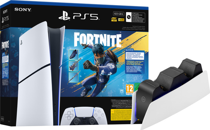 PlayStation 5 Slim Digital Edition Fortnite Set + Ladestation Main Image