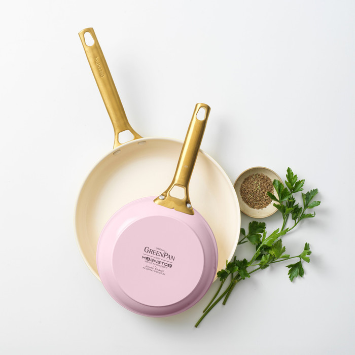 GreenPan Padova Reserve 20cm + 26cm Frying Pan Set Blush Pink visual supplier