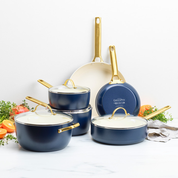 GreenPan Padova Reserve 20cm + 26cm Frying Pan Set Oxford Blue visual supplier