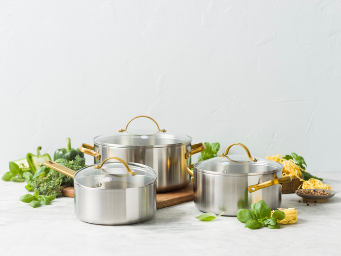 GreenPan Padova Reserve 3-lagig Stainless Steel Kochtopfset 6-teilig visueller lieferant