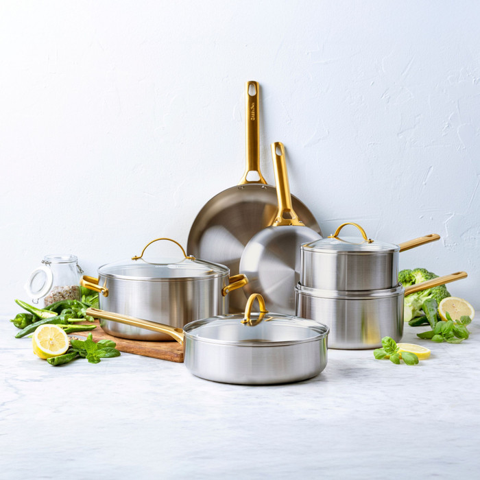 GreenPan Padova Reserve 3-lagig Stainless Steel Kochtopfset 6-teilig visueller lieferant