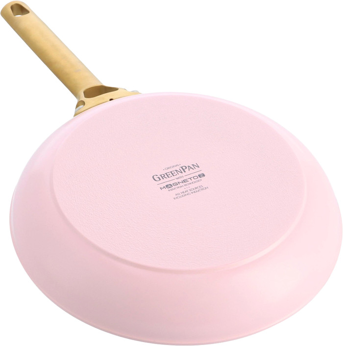 GreenPan Padova Reserve 20cm + 26cm Frying Pan Set Blush Pink bottom