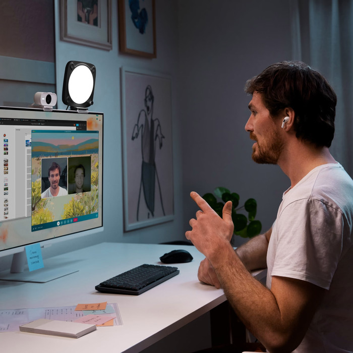 Elgato Key Light Neo Black product in use