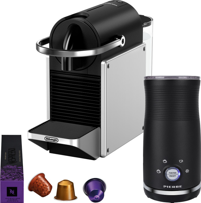 De'Longhi Nespresso Pixie EN127.S + Pierre Milk Frother Main Image