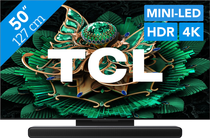 TCL 50 inches QD Mini-LED C71K 4K (2025) + TCL S45H 2.0 Soundbar Main Image
