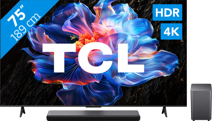TCL 75 inches LED P61K 4K (2025) + TCL S55H 2.1 Soundbar Main Image