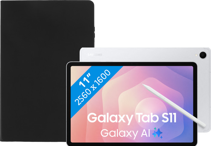 Samsung Galaxy Tab S11 11 Zoll 128GB Wi-Fi Silber + Book Case Schwarz Main Image