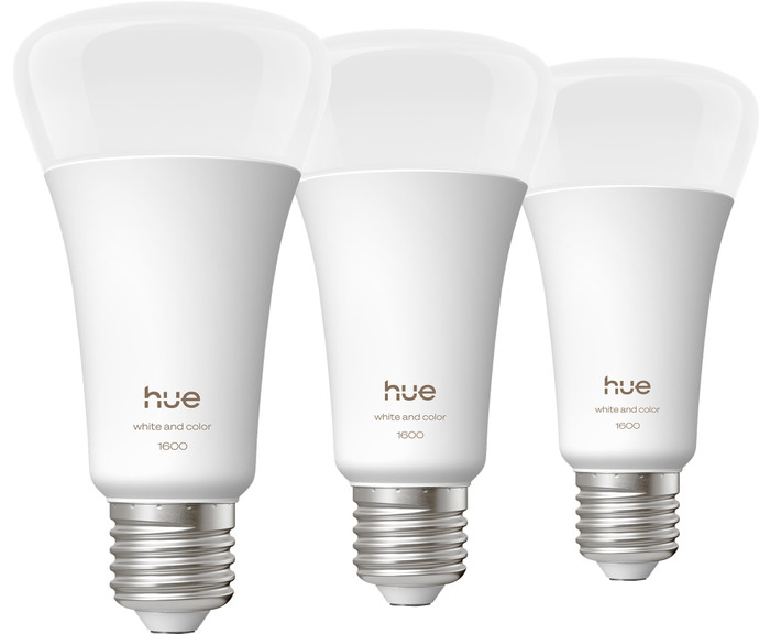 Philips Hue A67 White and Color 1600 lumens E27 3-pack Main Image