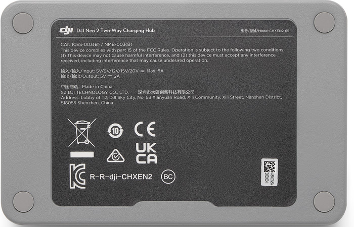 DJI Neo 2 Two-Way Charging Hub rückseite