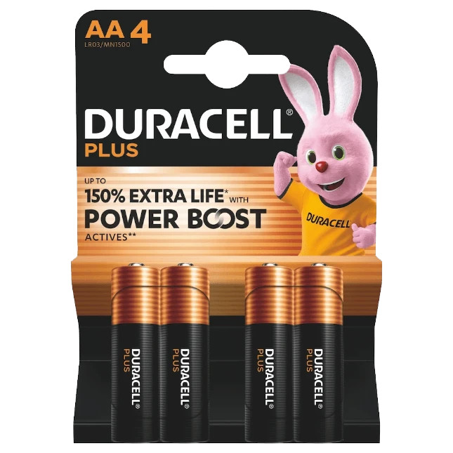AA-Batterien Duracell Alkaline Plus 4 Stück Main Image