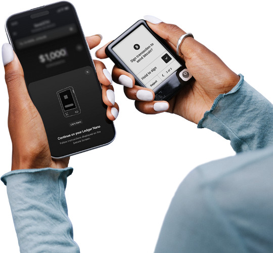 Ledger Nano Gen 5 including Recovery Key - Black product in use