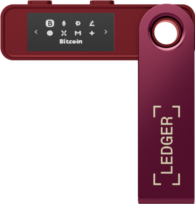 Ledger Nano S Plus Crimson Magenta vorne