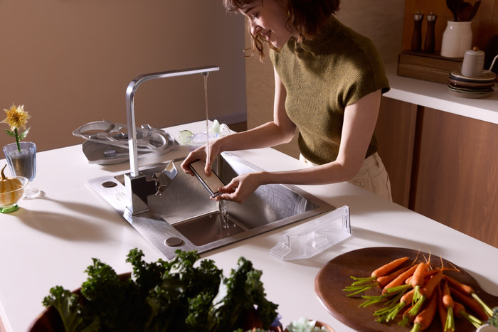 Roborock Qrevo Curv 5A1 White produkt in gebrauch