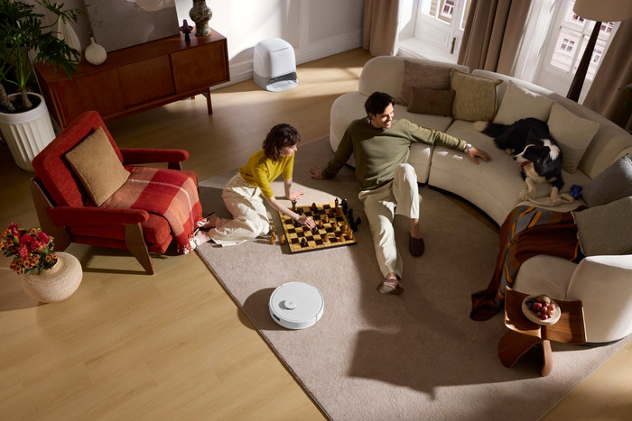 Roborock Qrevo Curv 5A1 White produkt in gebrauch