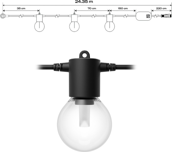Philips Hue Festavia Globe Light Strip 21m visual supplier