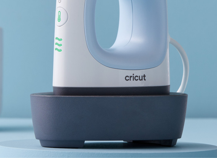 Cricut EasyPress Mini - Zen Blue product in use