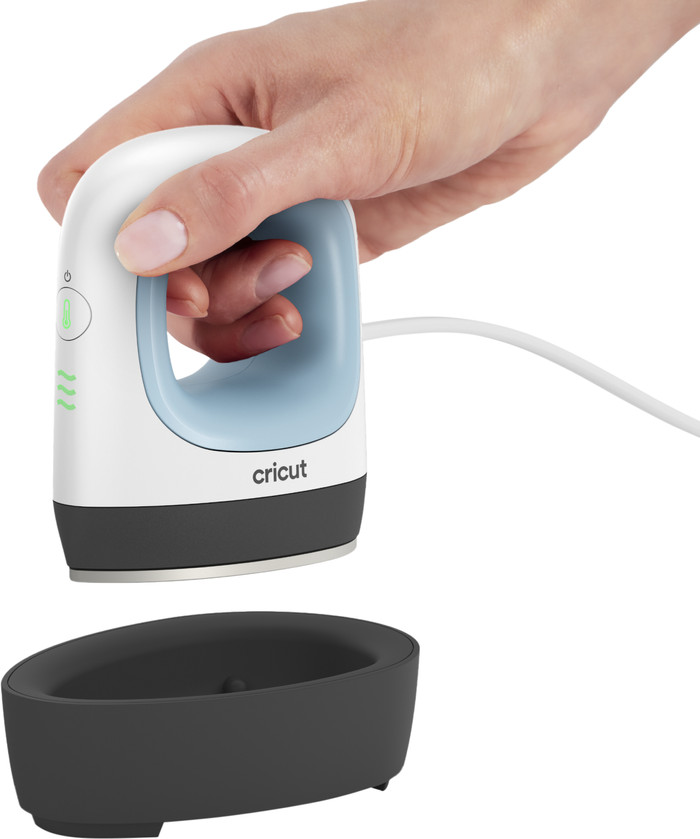 Cricut EasyPress Mini - Zen Blue product in use