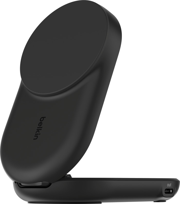 Belkin UltraCharge 2-in-1 MagSafe Wireless Charger with Stand Qi2 25W Black front