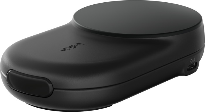 Belkin UltraCharge 2-in-1 MagSafe Wireless Charger with Stand Qi2 25W Black right side