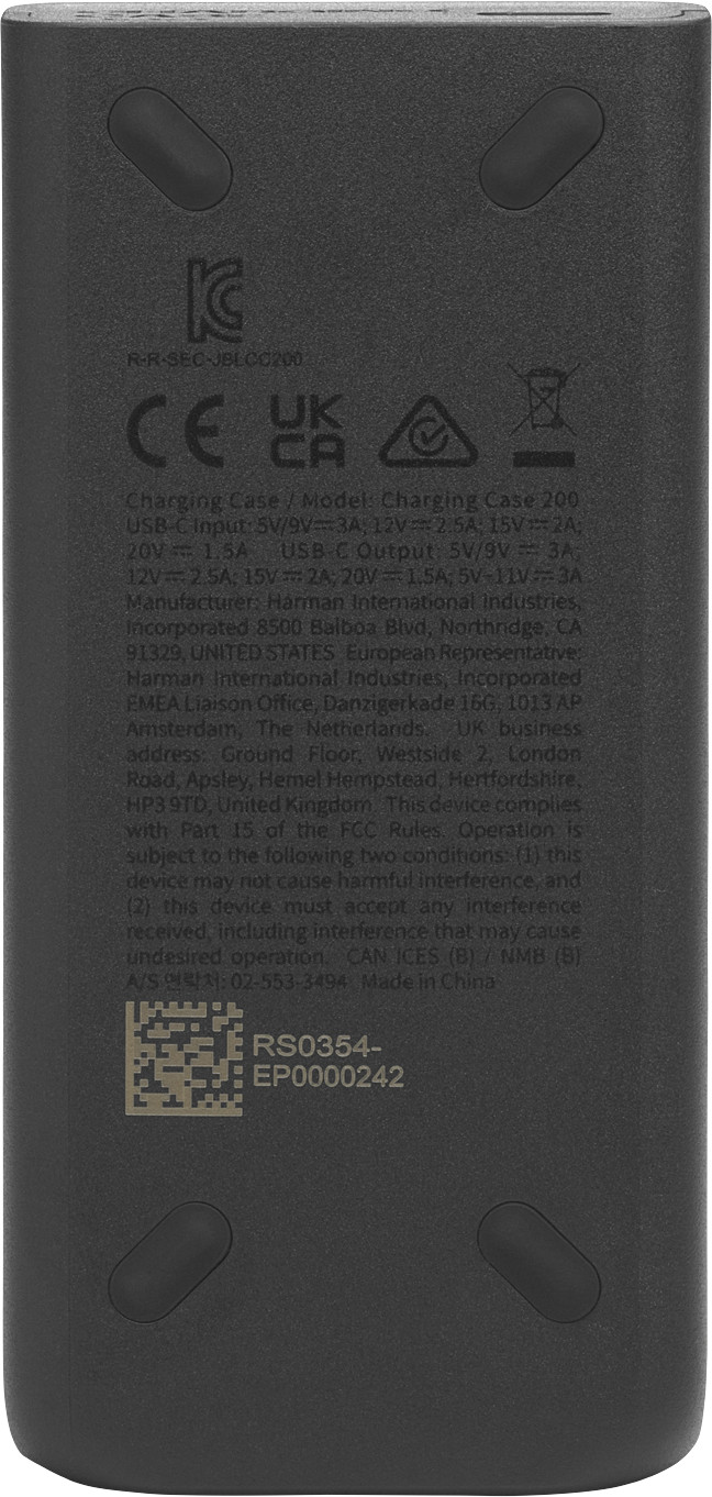 JBL Charging Case 200 bottom