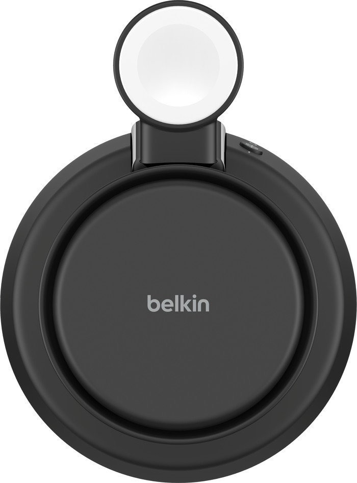 Belkin UltraCharge 3-in-1 MagSafe Wireless Charger with Stand Qi2 25W Black top