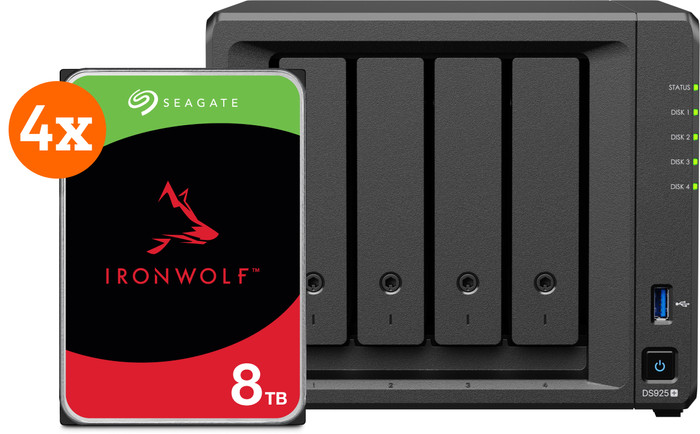 Synology DS925+ + Seagate IronWolf 8TB 4er-Pack Main Image