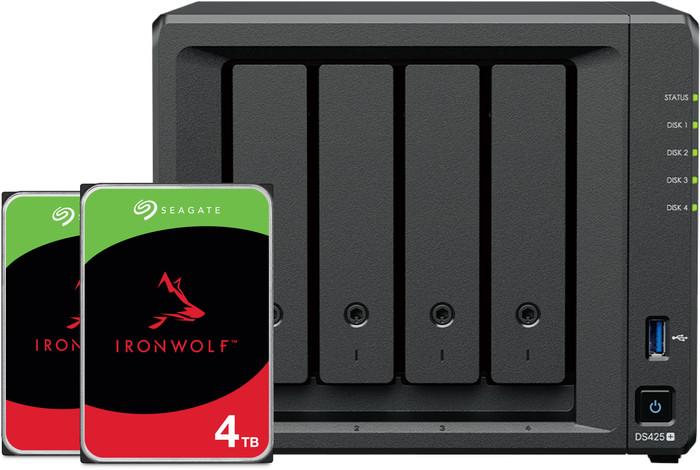 Synology DS425+ + Seagate IronWolf 4TB Doppelpack Main Image