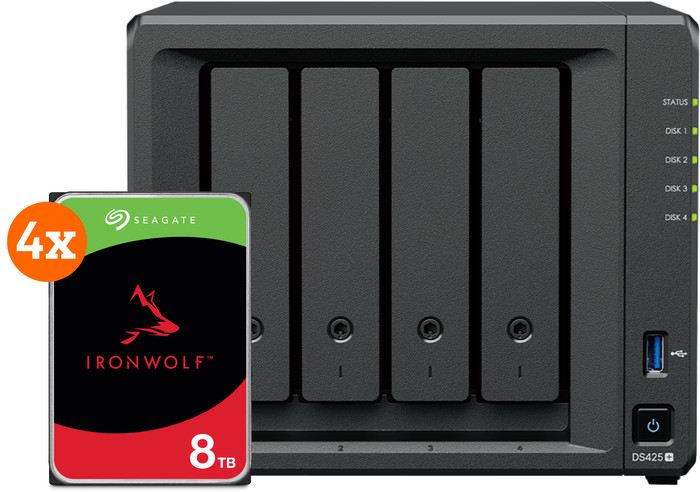Synology DS425+ + Seagate IronWolf 8TB 4er-Pack Main Image