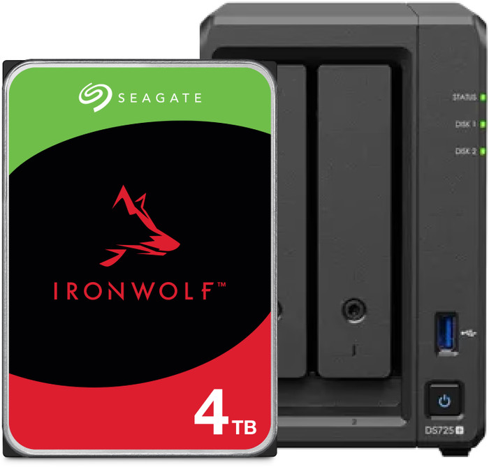 Synology DS725+ + Seagate Ironwolf 4TB Main Image