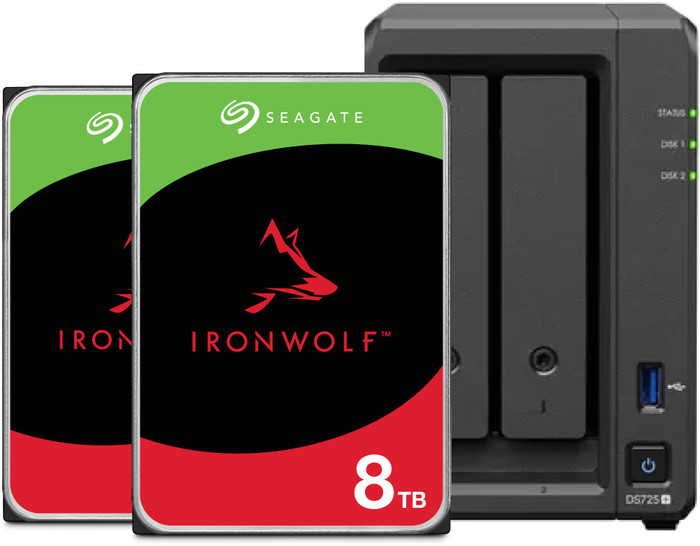 Synology DS725+ + Seagate IronWolf 8TB Doppelpack Main Image