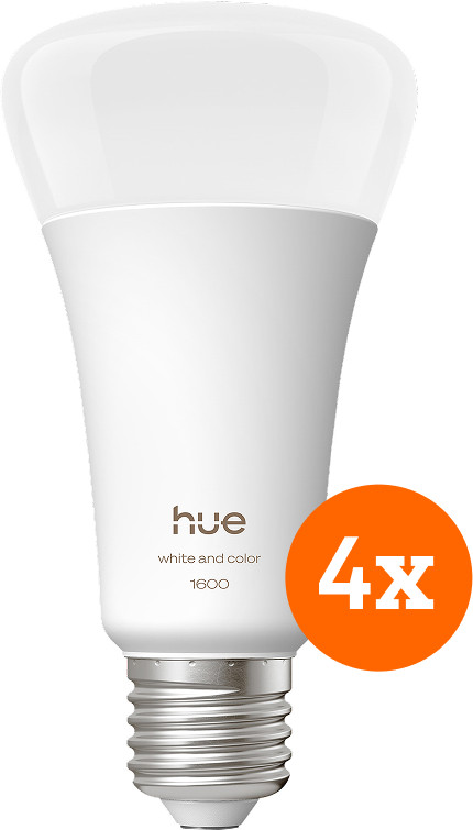 Philips Hue A67 White & Color 1.600 lm E27 4er-Pack Main Image