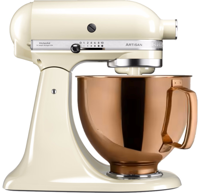 KitchenAid Artisan Mixer 5KSM125 Crème + Design Rührschüssel Kupfer Main Image