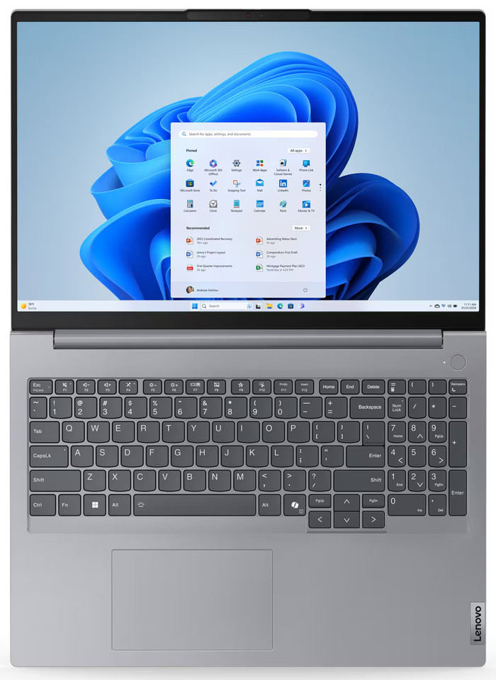 Lenovo ThinkBook 16 G7 ARP - 21MW009CMH QWERTY oberseite